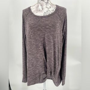 Juicy Couture long sleeve lightweight tunic size‎ XL, gray with pink undertones